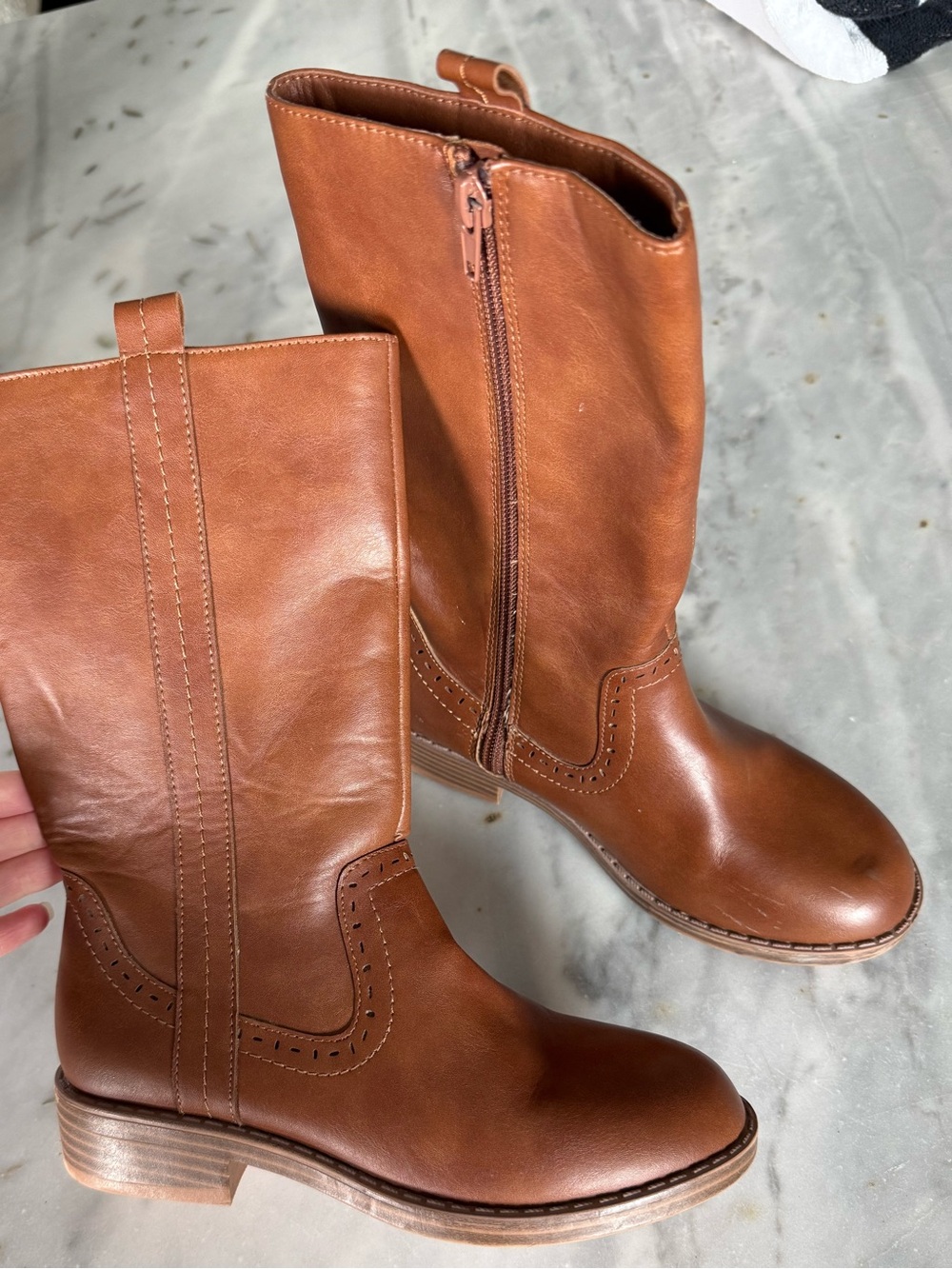 Dolce Vita Kids Tan Leather Pull-On Boots